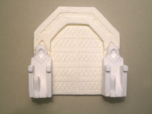 2 pc The Gateguard Thomarillion Unpainted Ceramic Terrain D&D Dwarven Forge 